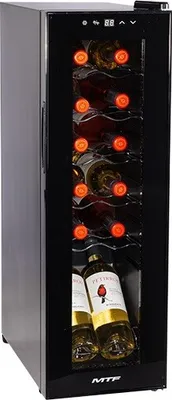Produktbild von Weinkühler CWC 12D für 12 Flaschen, 79x25x45 cm, 5-18°C, Kompressor, Doppelverglasung