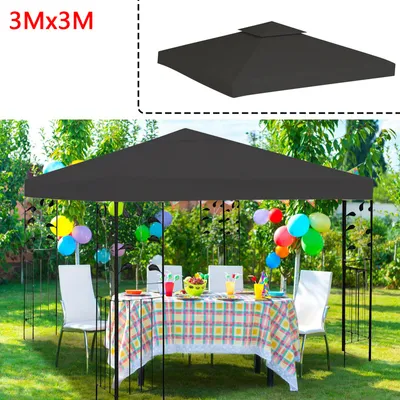 Image de Fiqops Toiture de remplacement Toiture de pavillon Toiture de remplacement 3x3M pour pergola pour tente de réception