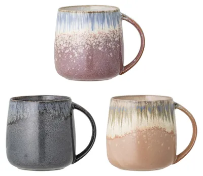 Immagine prodotto di COLLEZIONE CREATIVA | Cloe Becher, motivo: rosa, terracotta | Diametro 9,5 cm, altezza 10 cm, set di 3 pezzi | 82049300