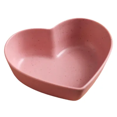 Produktbild von Dessertschale herzförmige stapelbare Drop-Resistente Waschanlage Konstruktion Pack Food Anti-Deform-Gewürzplatte für Esszimmer-Rosa Herz
