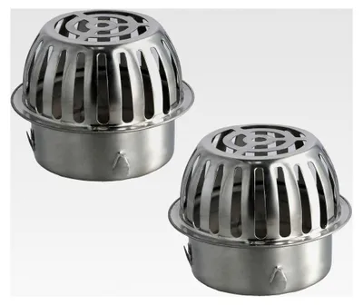 Produktbild von Edelstahl Laubschutzset für Dachrinnen, 2 Stück 100mm Fallrohrschutz