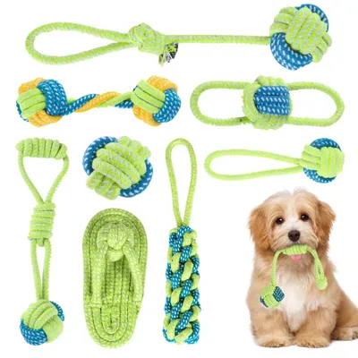 Immagine prodotto di Solidchoice - Set di giocattoli per cani resistenti e sostenibili, ideali per cuccioli