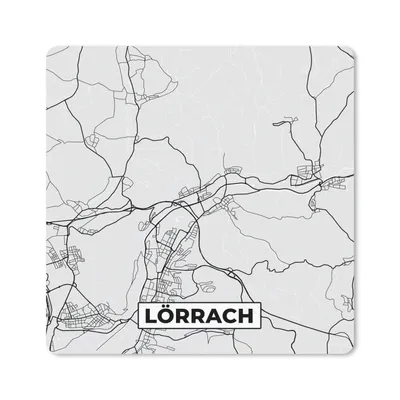 Produktbild von MuchoWow® Mauspad Mousepad Karte - Deutschland - Lörrach - Karte - Stadtplan 30x30 cm - Mousepads - Maus Mat - Pad - Mausunterlage - Gaming