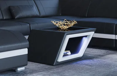 Produktbild von Designer Leder Couchtisch Catania – Edles Design