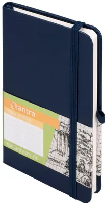 Produktbild von Notes A6 kieszonkowy z gumką ROMANTYZM LINIA GRANATOWY