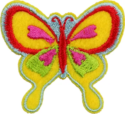 1 Applikation zum Aufbügeln, Aufnäher, Motiv Schmetterling