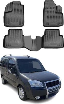 Image de 2000-2010 Tapis de sol Fiat Doblo TPE noir 4 pcs