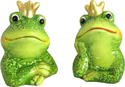 Imagen del producto de Conjunto de 2 figuras decorativas Frosch Relax, aproximadamente 10 cm