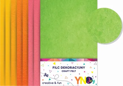 Zdjęcie produktu dla Noster Filc Fluo dekoracyjny 8 kolorów DYI