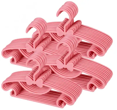 Produktbild von Kleiderbügel Baby Kleiderbügel, Kunststoff Kinder Kleiderbügel Set, Kinder Kleiderbügel (40 Stück Rosa)