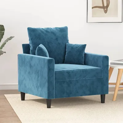 Produktbild von CLORIS Sessel Blau 60 cm Samt, 13,6 kg