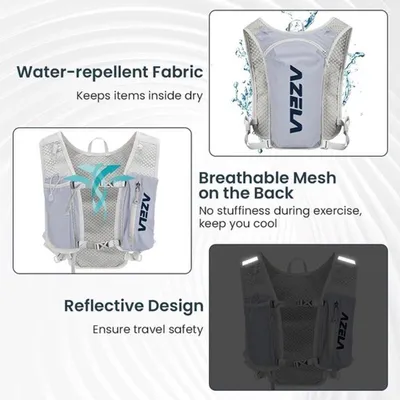 Ultraleichte Trinkrucksack 1,5L - Atmungsaktive Laufweste mit Wasserblase
