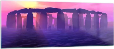 Produktbild von Bilder auf glas - Stonehenge Kreis Geheimnis Geschichte - 140x50cm - Glasbilder - Wandbilder - Kunstdruck - Wanddekoration aus Glas - Glas Bilder - Wandbild auf Glas - GAB140x50-1244
