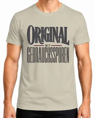 Produktbild von Original mit Gebrauchsspuren Lustig Statement Sarkasmus Altwerden Herren T-Shirt, Natur, XXL