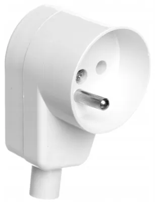 Produktbild von Tragbare Winkelsteckdose 16A 2P+Z 250V weiß GN-170K