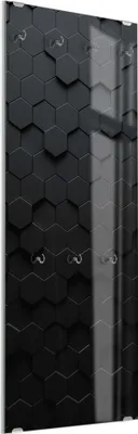 Produktbild von DEQORI Kleiderhaken aus Glas 50x125 cm 'Abstrakte 3D-Struktur' Wand Garderobe Haken