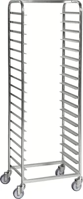 Produktbild von Kongamek Tablettwagen 600x440x1880mm verzinkt für 18 Tabletts ohne Bremse