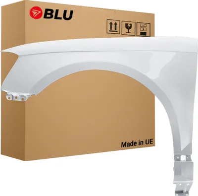 Zdjęcie produktu dla BLU Błotnik pasujący do Audi A3 8P II-generacja LIFT LY9C Lewy Biały IbisWeiss | 2008-2012 | Przedni Przód | Lakierowany | Gotowy do montażu  | Stal
