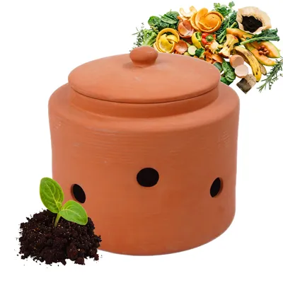 Image de Elzusha : Composteur à vers compact, idéal pour les déchets de cuisine et le jardin