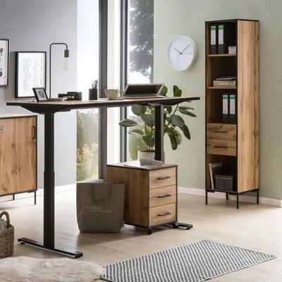 Produktbild von Arbeitszimmer FALUN-80 in Eiche Landhaus Nb. mit Schreibtisch