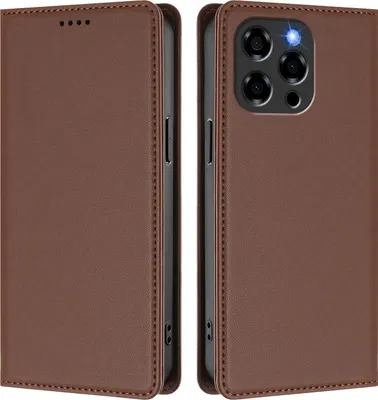 Produktbild von Handyhülle für Doogee Note 58 /Note 58 Pro, Kunstleder Klapphülle Stoßfeste Magnetische Hülle mit Ständer Braun