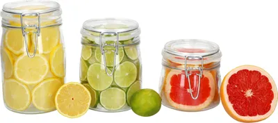 Produktbild von 3tlg Set NORMA Vorratsglas 0,5L 0,75L 1L Bügelverschluss luftdicht Einmachgläser