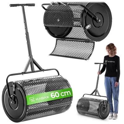 Produktbild von Rasenstreuer Kompoststreuer Düngerstreuer - 75 L - Stahl - Mit T-Griff - Für Rasen und Garten