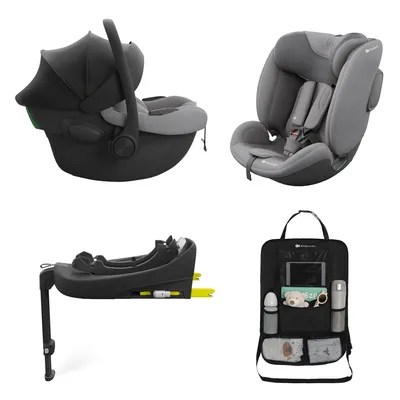 Zdjęcie produktu dla Kinderkraft ENDURA SAFE – Modułowy fotelik samochodowy 3-w-1, system ISOFIX i-Size, obrót 360°, od urodzenia do 150 cm, kolor: szary