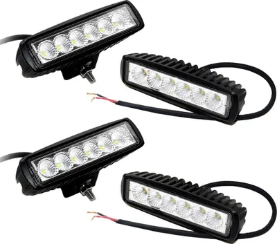 Produktbild von Greenmigo 4x18W Autoscheinwerfer LED Scheinwerfer Arbeitsscheinwerfer Offroad Zusatzscheinwerfer Auto DRL Working Lamp Spotlight Headlamp Black Die Cast Aluminium IP67