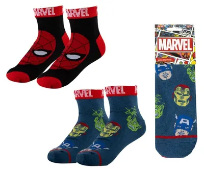 Obrázek produktu pro Ponožky Marvel, balení po 2 kusech, krátké, velikost 38–45