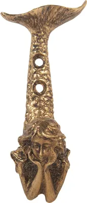 Zdjęcie produktu dla Clayre & Eef Haczyk ścienny 5x3x10 cm Metal w kolorze złotym