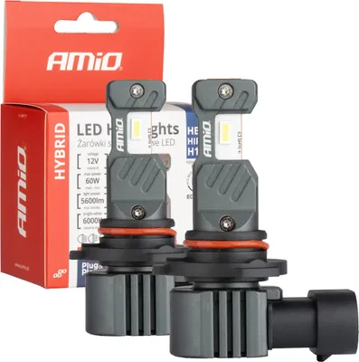 Obrázok produktu pre LED autožiarovky HYBRID HB3 HIR1 H10 6000K Canbus 60W Amio ECE R10-compliant
