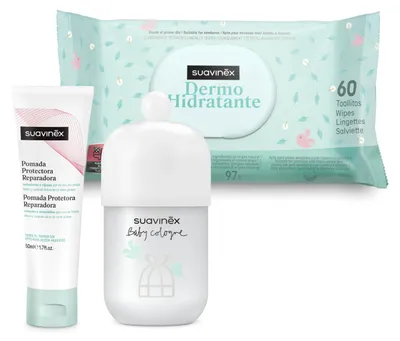 Produktbild von Suavinex, Babypflegeset mit: Eau de Toilette für Babys, 100 ml + Windelsalbe 50