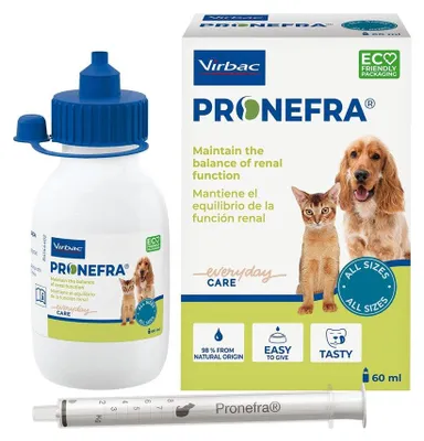 Produktbild von VIRBAC Pronefra Kidney support - nahrungsergänzungsmittel für hunde und katzen - 60ml