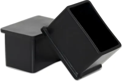 Produktbild von Famanu Stuhlbeinkappen PVC Bodenbeschützer - Set von 8 - Schwarz - 30 x 50 mm