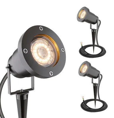 Produktbild von hoftronic Gartenstrahler 3x 20W GU10 IP65 Schwarz Aluminium