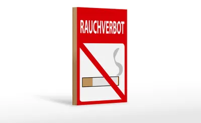 Produktbild von Holzschild Hinweis 12x18cm Rauchverbot Schild