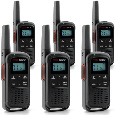 Immagine prodotto di Walkie-talkie PMR446 - 16 canali - Ricarica tramite USB-C - Resistente all'acqua - Compatto