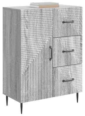 Obrázok produktu pre vidaXL Komoda Sonoma, sivá, 66 x 34,5 x 89,5 cm, drevotrieska