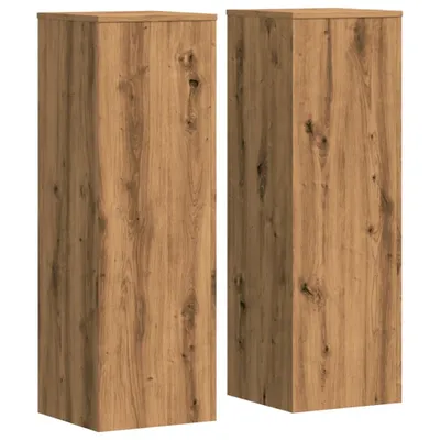 Obrázek produktu pro Stojany na rostliny 2 ks dub artisan 33 x 33 x 100 cm kompozit