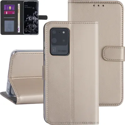 Produktbild von Samsung Galaxy S20 Ultra Gold Book type case - Card holder