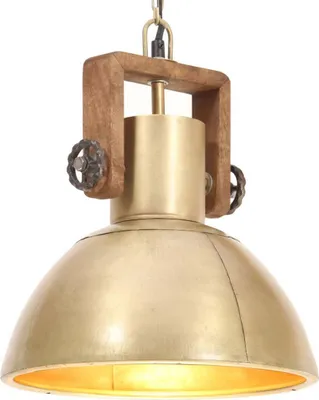 Image de Lampe pendante industrielle, 25 W, laiton, ronde, 30 Cm, E27 Lumarko !