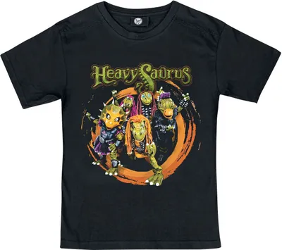 Produktbild von Heavysaurus T-Shirt Uni Metal-Kids - Rock 'n Rarr schwarz 164