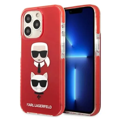 Produktbild von Fall Karl Lagerfeld Karl&Choupette Kopf Na Iphone 13 Pro / Iphone 13 - Czerwone