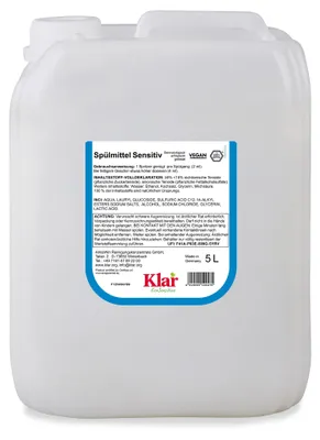 Immagine prodotto di Detersivo piatti delicato, 5 litri, detersivo piatti senza profumo, per pelli sensibili