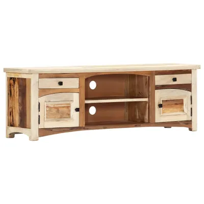 Image de Armoire TV 120x30x40 cm Vieux bois massif