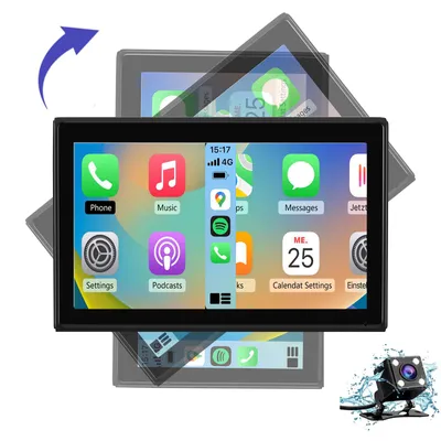 Produktbild von 9-Zoll-Magnetdisplay 360 Grad drehbar CarPlay android auto AUX FM-Radio Bluetooth Kamera 1024 x 600 GPS-Navigation