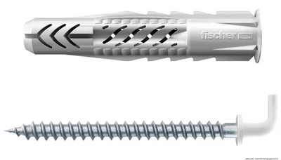 Produktbild von fischer Universaldübel UX 8 x 50 RH mit Winkelhaken, nylonbeschichtet, 2 Stück