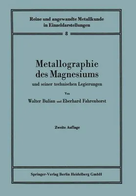 Obrázok produktu pre Metallographie des Magnesiums und seiner technischen Legierungen