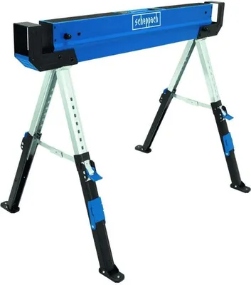 Image de Chevalet de sciage Scheppach MWB600 | Support de sciage | Chevalet de sciage pour bois | Capacité de charge : 589 kg | Hauteur : 61,8-82 cm (modèle simple)